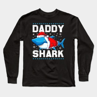 Daddy Shark Santa Fathers Day Long Sleeve T-Shirt